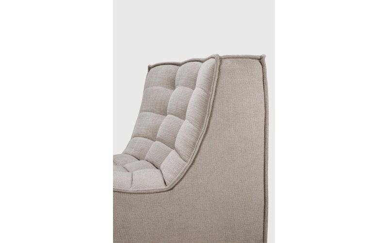 N701 MODULAR SOFA - ECRU ECO FABRIC - 45° ROUND 