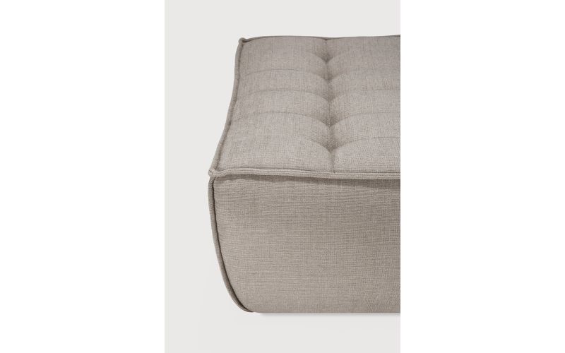 N701 FOOTSTOOL - ECRU ECO FABRIC 70 x 70 x 43	