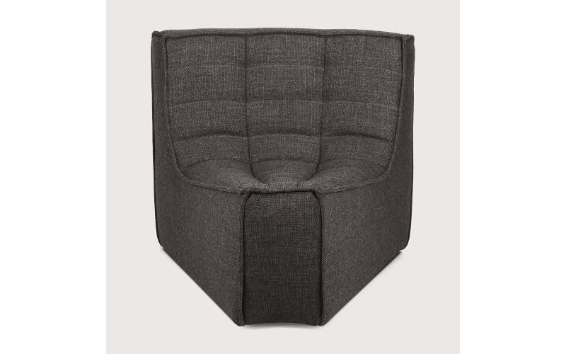 ETHNICRAFT N701 SOFA-ROUND CORNER-DARK GREY - 45° 