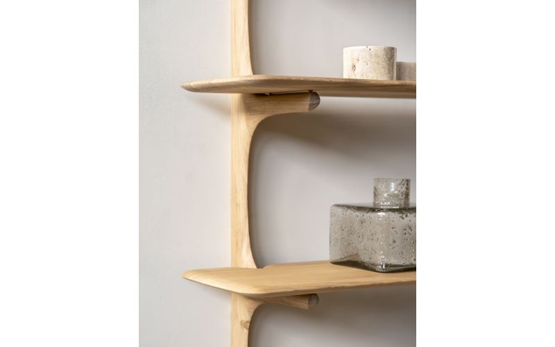 PI WALL SHELF - OAK - 2 SHELVES 100 x 35 x 91	51336