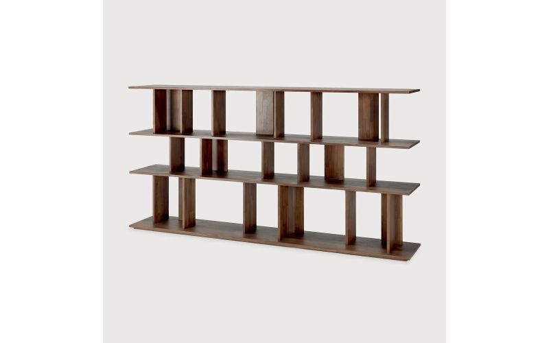 IRREGULAR RACK - VARNISHED TEAK - BROWN 