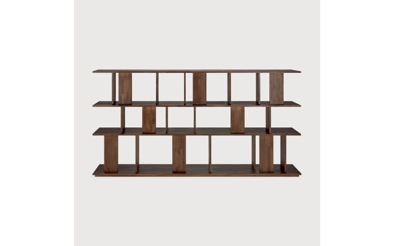 IRREGULAR RACK - VARNISHED TEAK - BROWN 