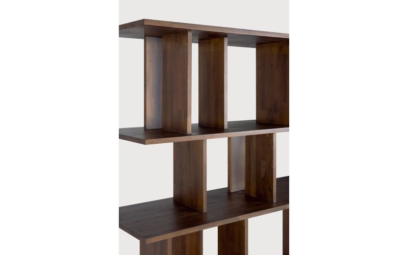 IRREGULAR RACK - VARNISHED TEAK - BROWN 