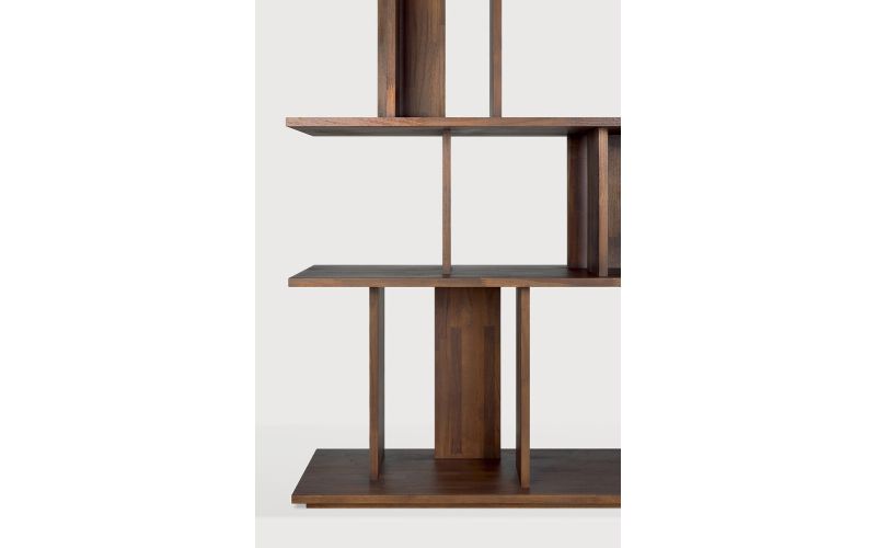 IRREGULAR RACK - VARNISHED TEAK - BROWN 
