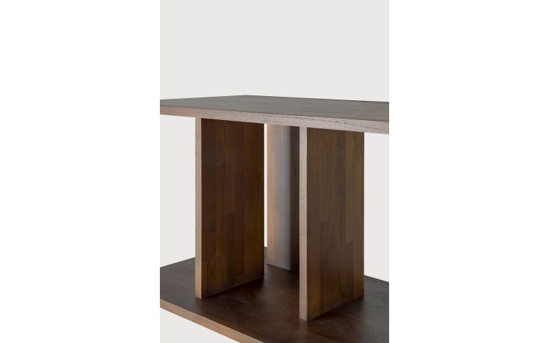 IRREGULAR RACK - VARNISHED TEAK - BROWN 