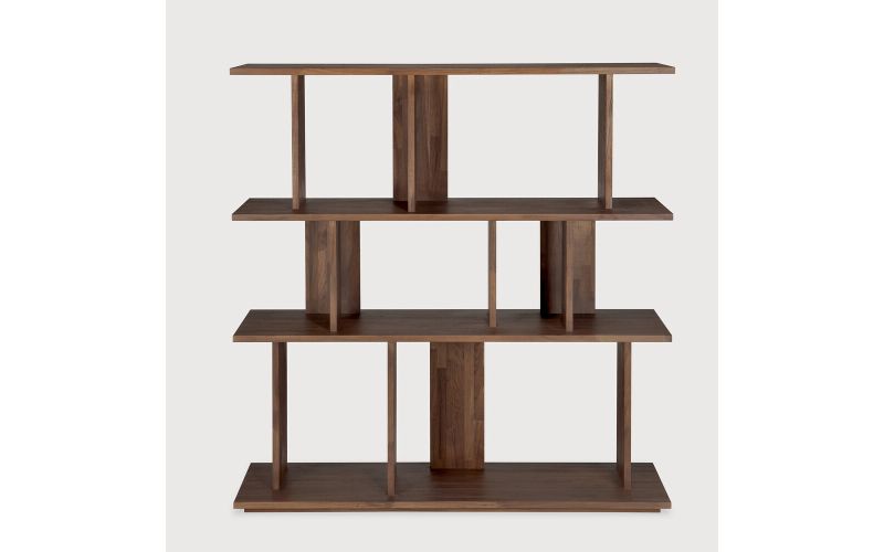 IRREGULAR RACK - VARNISHED TEAK - BROWN 