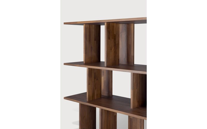 IRREGULAR RACK - VARNISHED TEAK - BROWN 
