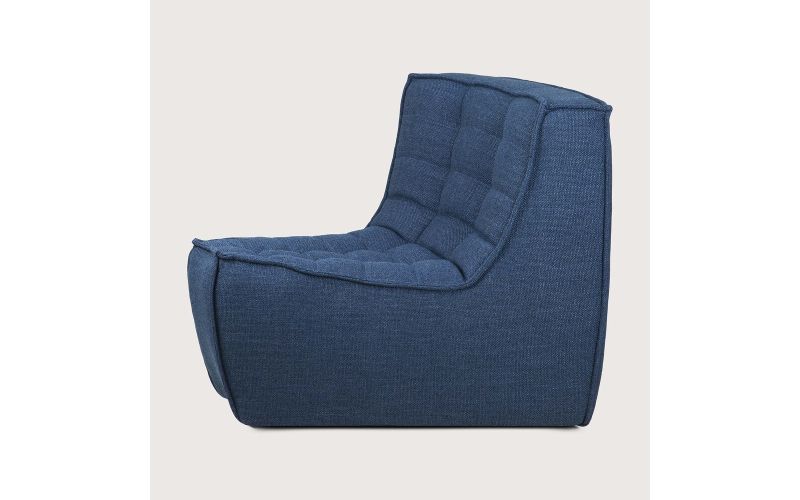 ETHNICRAFT N701 SOFA-ROUND CORNER-BLUE - 45° ROUND