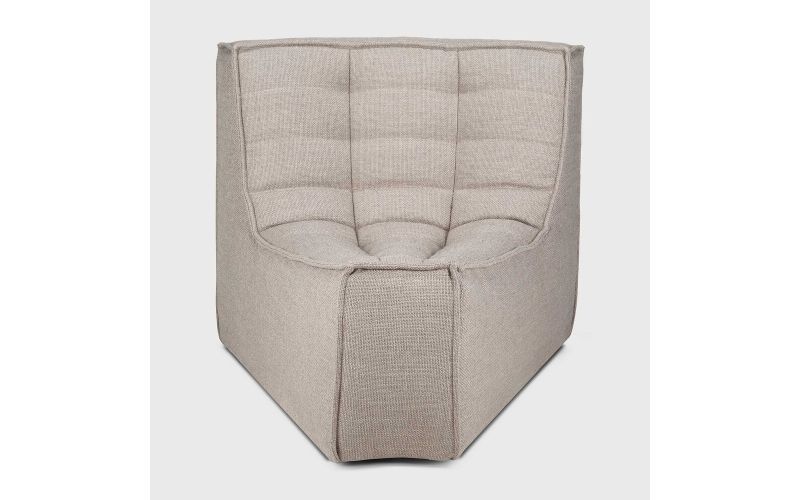 N701 MODULAR SOFA - BEIGE FABRIC - 45° ROUND 