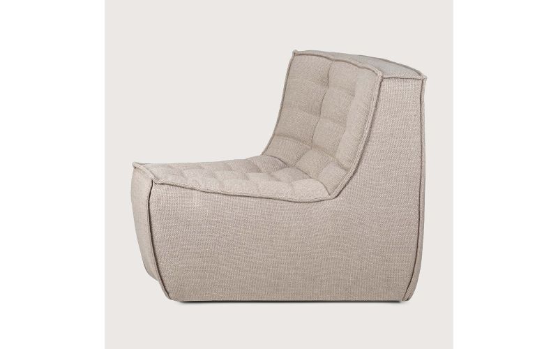 N701 MODULAR SOFA - BEIGE FABRIC - 45° ROUND 