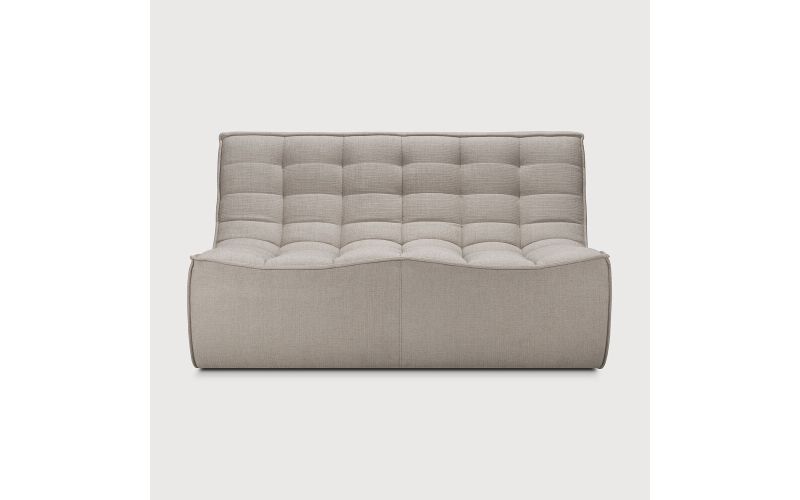 N701 MODULAR SOFA - ECRU ECO FABRIC - 2 SEATER 