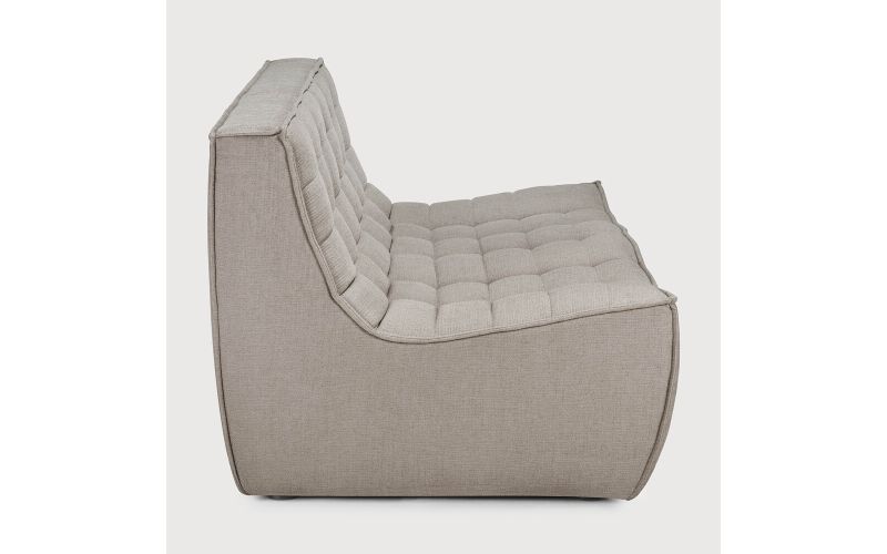 N701 MODULAR SOFA - ECRU ECO FABRIC - 2 SEATER 