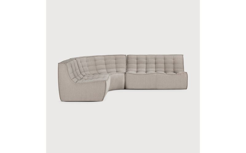 N701 MODULAR SOFA - ECRU ECO FABRIC - 2 SEATER 