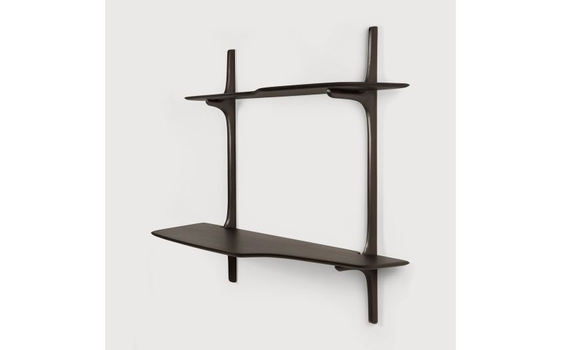 PI WALL MOUNTED DESK - VARNISHED MAHOGANY 