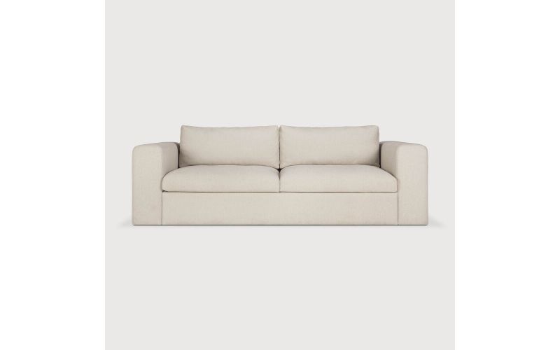 MELLOW SOFA - OFF WHITE ECO FABRIC - 3 SEATER 