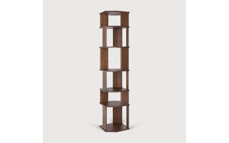 STAIRS COLUMN - VARNISHED TEAK - BROWN 