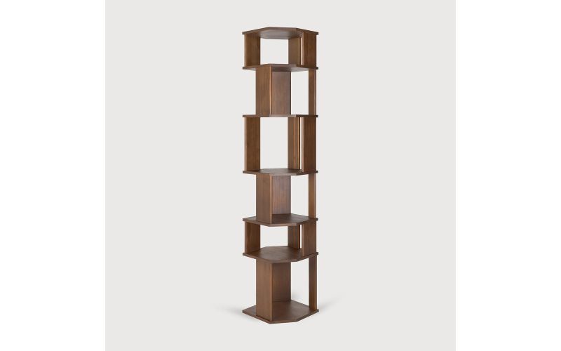 STAIRS COLUMN - VARNISHED TEAK - BROWN 