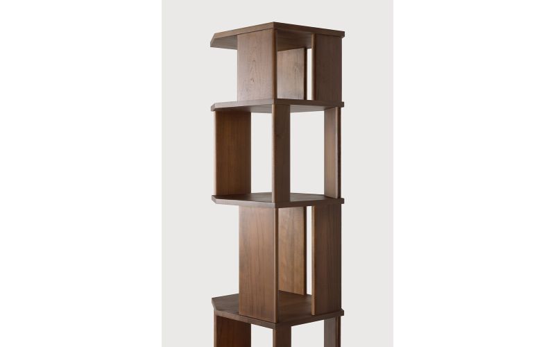 STAIRS COLUMN - VARNISHED TEAK - BROWN 