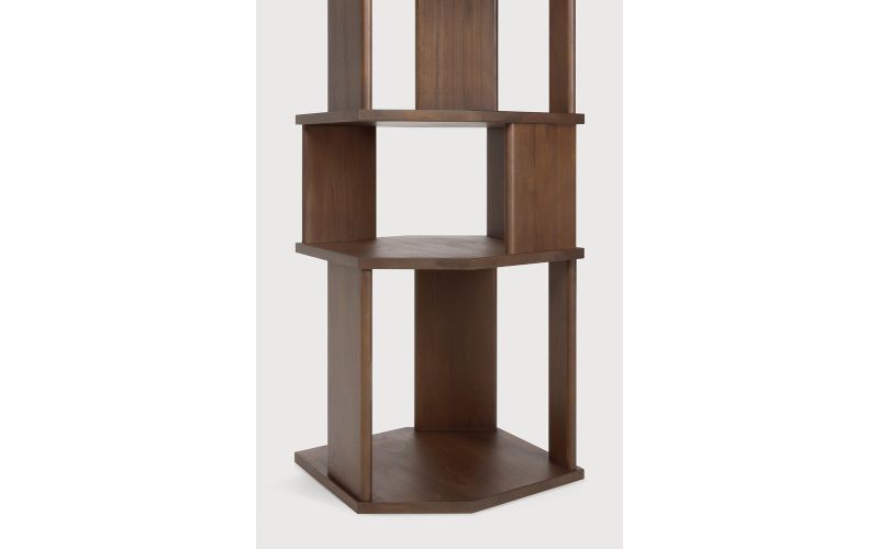 STAIRS COLUMN - VARNISHED TEAK - BROWN 