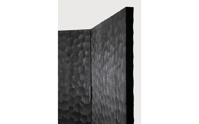 CHOPPED ROOM DIVIDER - VARNISHED MAHOGANY - BLACK 