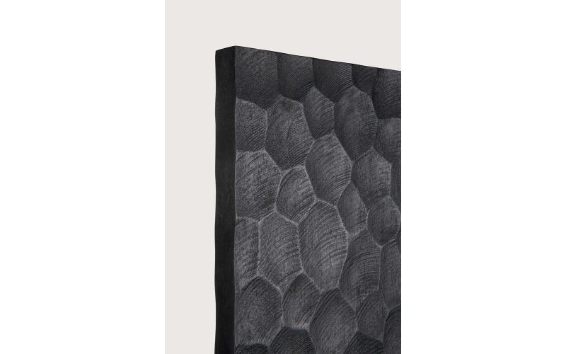 CHOPPED ROOM DIVIDER - VARNISHED MAHOGANY - BLACK 