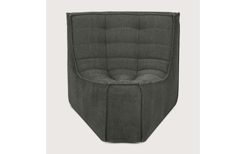 ETHNICRAFT N701 SOFA-ROUND CORNER-MOSS - 45° ROUND