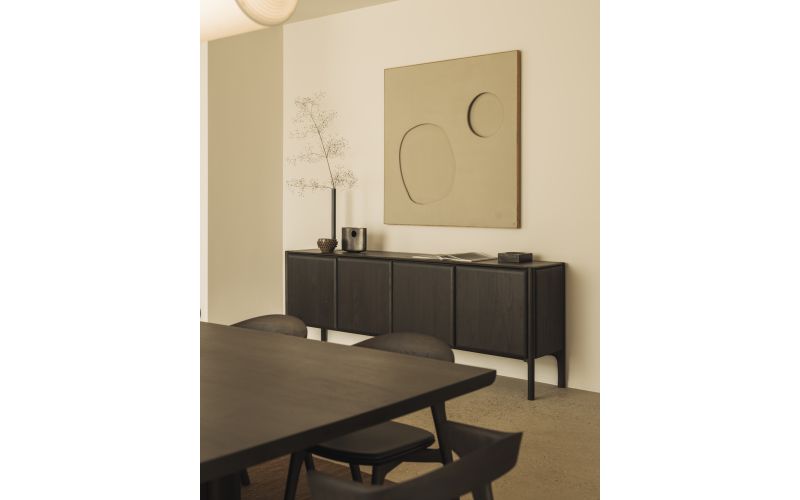 PI SIDEBOARD - VARNISHED TEAK - DARK BROWN - 4 DOORS - 230 x 45 x 83	11573 