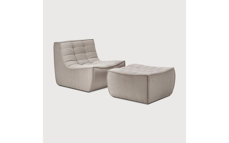 N701 MODULAR SOFA - ECRU ECO FABRIC - 1 SEATER 