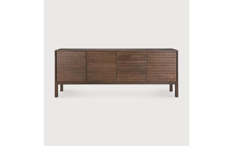 SONO SIDEBOARD - VARNISHED TEAK - LIGHT BROWN 