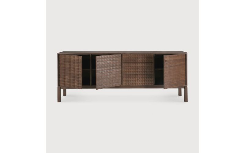 SONO SIDEBOARD - VARNISHED TEAK - LIGHT BROWN 