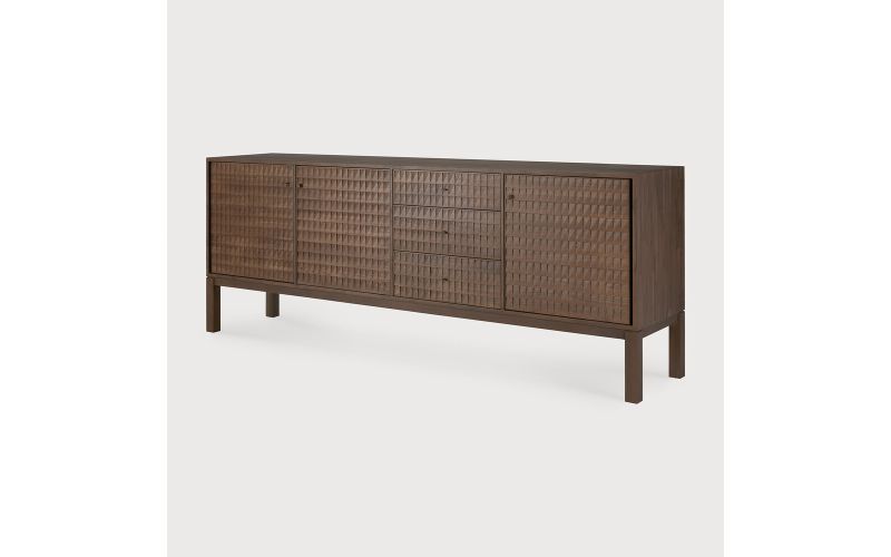 SONO SIDEBOARD - VARNISHED TEAK - LIGHT BROWN 