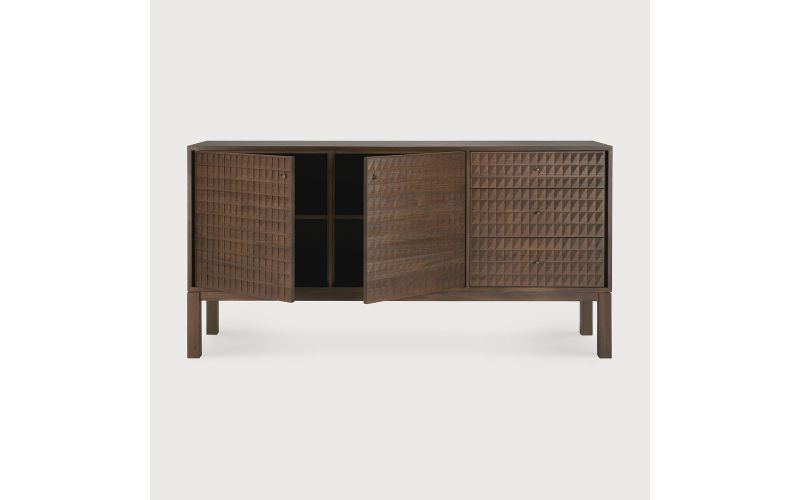 SONO SIDEBOARD - VARNISHED TEAK - LIGHT BROWN 