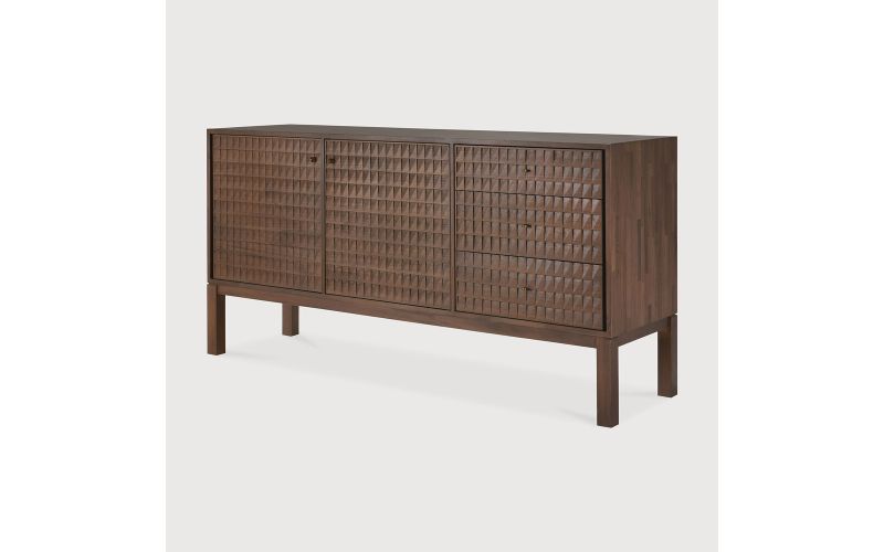 SONO SIDEBOARD - VARNISHED TEAK - LIGHT BROWN 
