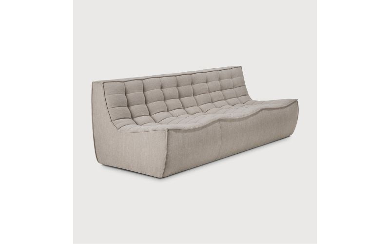 N701 MODULAR SOFA - ECRU ECO FABRIC - 3 SEATER 