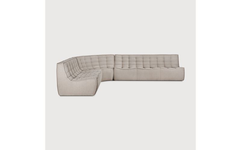 N701 MODULAR SOFA - ECRU ECO FABRIC - 3 SEATER 