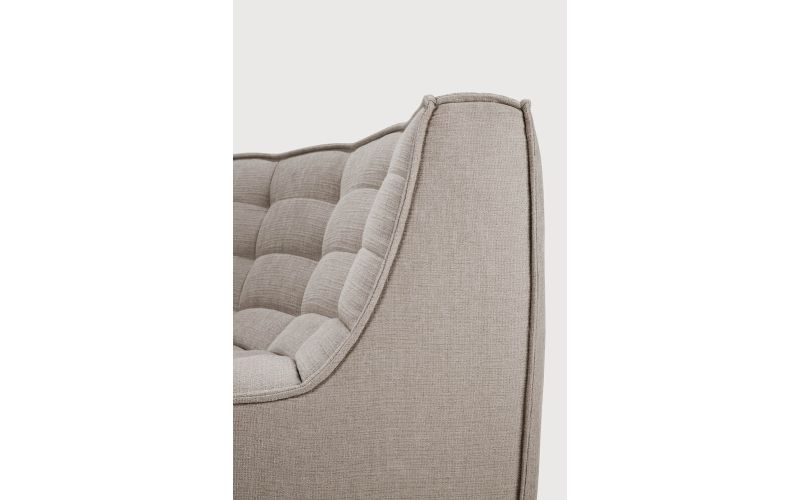 N701 MODULAR SOFA - ECRU ECO FABRIC - 90° ROUND 