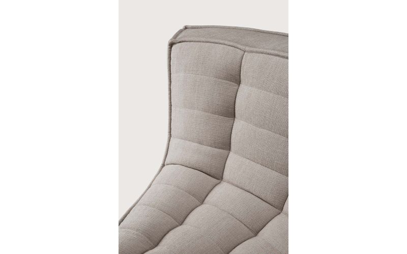 N701 MODULAR SOFA - ECRU ECO FABRIC - 90° ROUND 