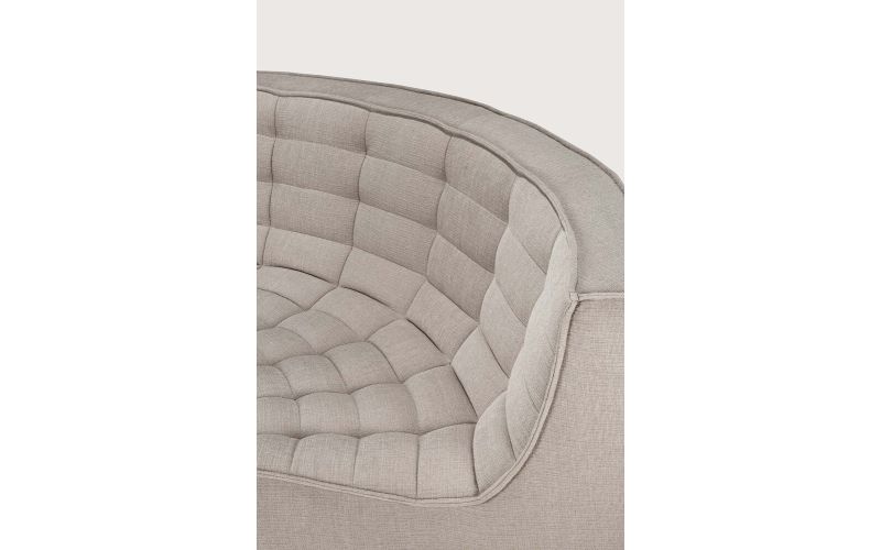 N701 MODULAR SOFA - ECRU ECO FABRIC - 90° ROUND 