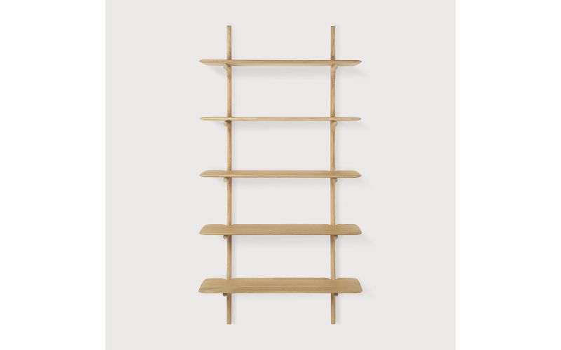 PI WALL SHELF - OAK - 3 SHELVES 100 x 35 x 126	