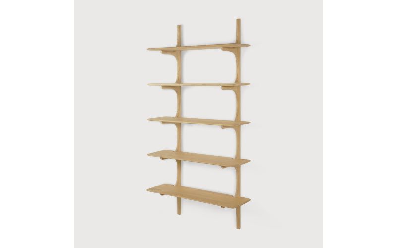 PI WALL SHELF - OAK - 3 SHELVES 100 x 35 x 126	