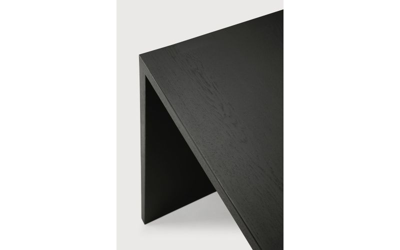 U DESK - VARNISHED OAK - RECTANGULAR - WITH CABLE 