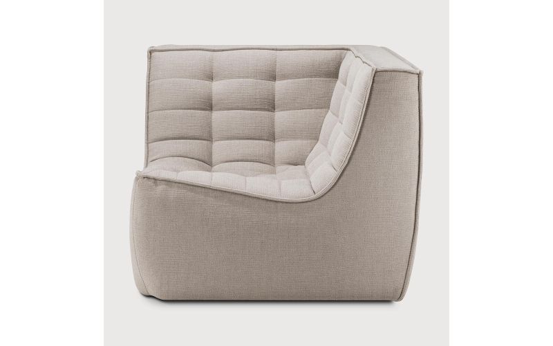 N701 MODULAR SOFA - ECRU ECO FABRIC - 90° SQUARE 