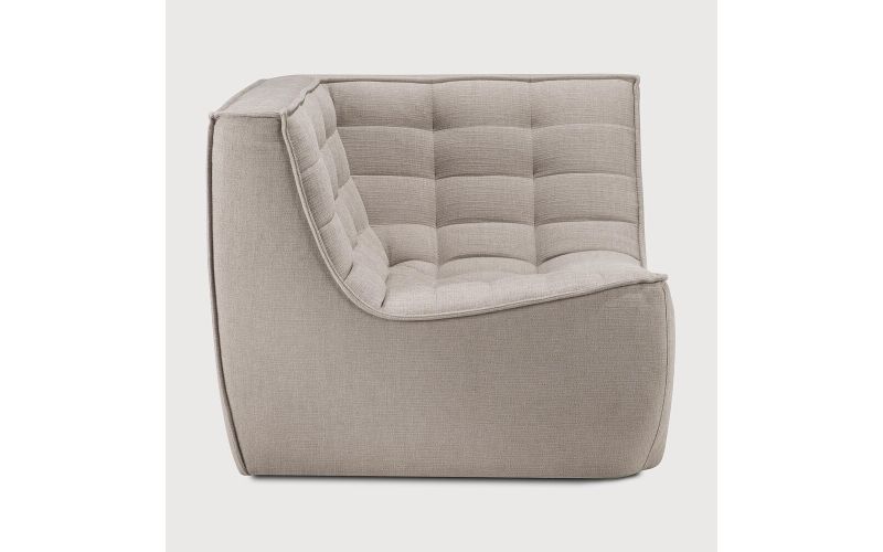 N701 MODULAR SOFA - ECRU ECO FABRIC - 90° SQUARE 
