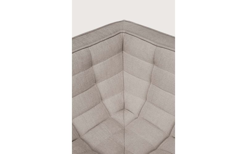N701 MODULAR SOFA - ECRU ECO FABRIC - 90° SQUARE 