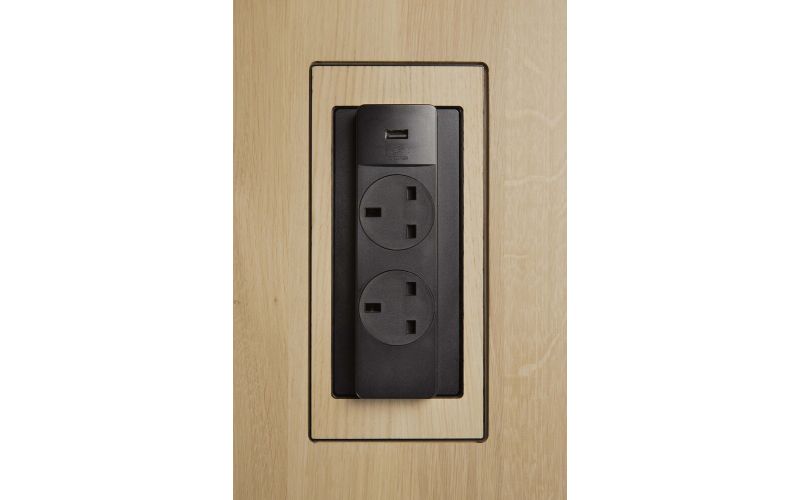 BOK COWORK DESK - VARNISHED OAK - RECTANGULAR 