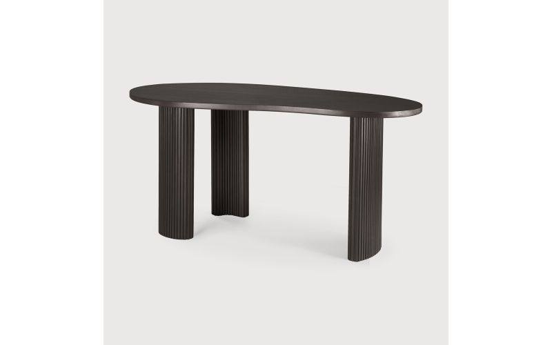 BOOMERANG DESK - VARNISHED MAHOGANY - DARK BROWN 