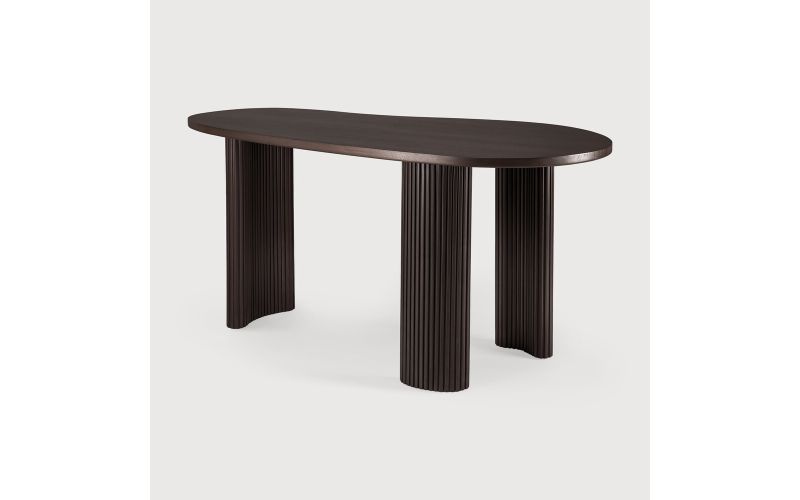 BOOMERANG DESK - VARNISHED MAHOGANY - DARK BROWN 