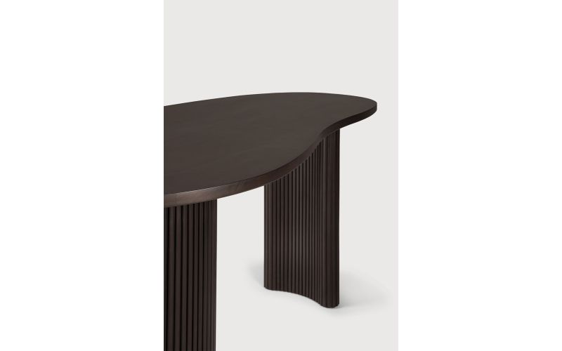 BOOMERANG DESK - VARNISHED MAHOGANY - DARK BROWN 