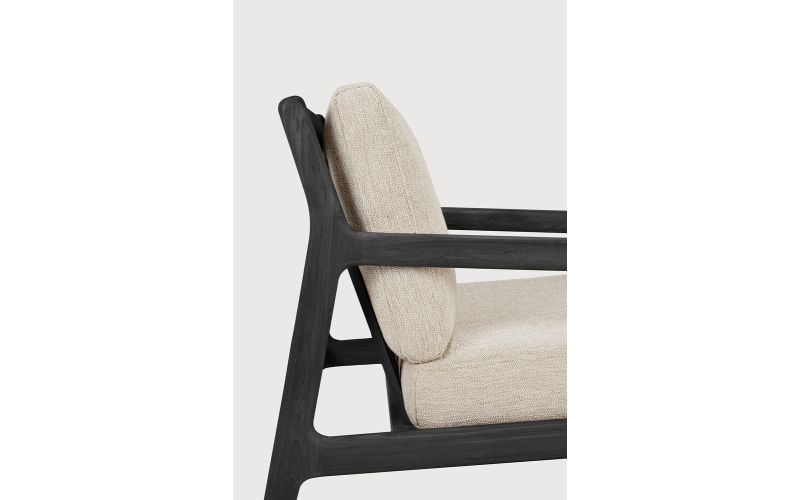 JACK OUTDOOR LOUNGE CHAIR - VARNISHED TEAK - BLACK