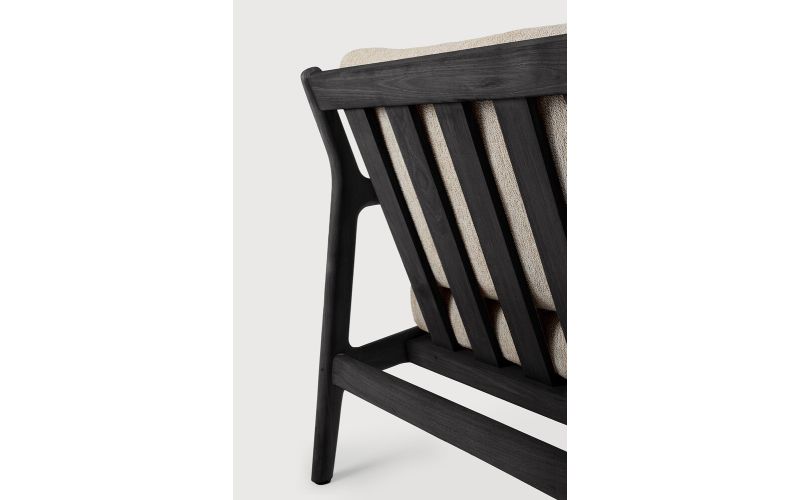 JACK OUTDOOR LOUNGE CHAIR - VARNISHED TEAK - BLACK
